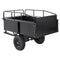 Heavy Duty ATV Trailer Steel Dump Cart, 750-Pound 15 Cubic Feet, Garden Utility Trailer with Removable Sides for Riding Lawn Mower Tractor