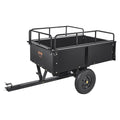 ATV Trailer Steel Dump Cart 750lb 15 Cu Ft Removable Sides