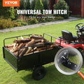 ATV Trailer Steel Dump Cart 750lb 15 Cu Ft Removable Sides