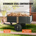 ATV Trailer Steel Dump Cart 750lb 15 Cu Ft Removable Sides