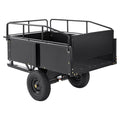 ATV Trailer Steel Dump Cart 750lb 15 Cu Ft Removable Sides