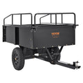 ATV Trailer Steel Dump Cart 750lb 15 Cu Ft Removable Sides