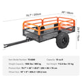 Heavy Duty ATV Dump Trailer 1500kg 15 Cubic Feet 2 Tyre