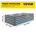Galvanized Raised Garden Bed 203x102x48cm Metal Planter Box