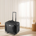 Rolling Makeup Train Case 3 Tier Large Black Waterproof Storage