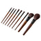 9-Piece Makeup Brush Set for Foundation Blending Eyeshadow, Professional Makeup Brush Kit with Soft Natural Wool & Vegan Synthetic Bristles, Ergonomic Wood Handle, Travel-Friendly Storage Bag