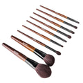 9-Piece Makeup Brush Set Foundation Blending Eyeshadow Wood Handle