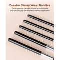34-Piece Makeup Brush Set, Professional Brushes Kit for Foundation Blending Eyeshadow Concealer Blush - with Soft Bristles, Ergonomic Wood Handle, Travel-Friendly Case Included
