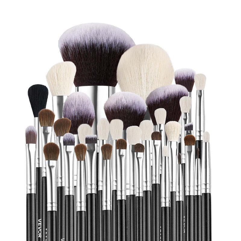 34-Piece Makeup Brush Set Foundation Eyeshadow Blush Concealer Kit