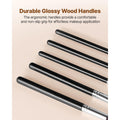 15-Piece Makeup Brush Set for Foundation Blending Eyeshadow, Professional Vegan Brushes with Soft Synthetic Bristles, Ergonomic Wood Handle & Aluminum Ferrule, Portable and Travel-Friendly