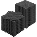 Interlocking Drainage Tiles 30x30cm 50 Pack PVC Black Non-Slip