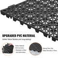 Interlocking Drainage Tiles 30x30cm 50 Pack PVC Black Non-Slip