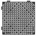 Interlocking Drainage Tiles 30x30cm 50 Pack PVC Black Non-Slip