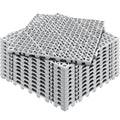 12x Interlocking Drainage Floor Tiles 30cm Grey Soft PVC Non-Slip
