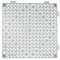 Modular Interlocking Cushion, 50 Pack 30 x 30 cm Splicing Drainage Mats, Soft PVC Interlocking Drainage Floor Tiles, Non-Slip Drainage Holes for Restroom, Bathroom, Kitchen, Pool, Wet Area, Gray