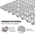 Interlocking Drainage Tiles 50 Pack 30x30cm Grey PVC Non-Slip