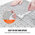 Interlocking Drainage Tiles 50 Pack 30x30cm Grey PVC Non-Slip