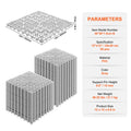 Interlocking Drainage Tiles 50 Pack 30x30cm Grey PVC Non-Slip