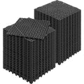 Interlocking Drainage Floor Tiles 55 Pack 30x30cm Black Non-Slip