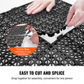 Interlocking Drainage Floor Tiles 55 Pack 30x30cm Black Non-Slip