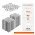55 Pack 30x30cm Interlocking Cushion Floor Tiles Grey Drainage