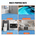 55x Interlocking Cushion Tiles 30x30cm Drainage Mats Blue