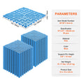 55x Interlocking Cushion Tiles 30x30cm Drainage Mats Blue