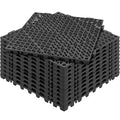 VEVOR Interlocking Drainage Floor Tiles 12 Pack 30x30cm Black Non-Slip