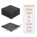 VEVOR Interlocking Drainage Floor Tiles 12 Pack 30x30cm Black Non-Slip