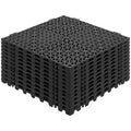 VEVOR Interlocking Drainage Floor Tiles 12 Pack 30x30cm Black Non-Slip