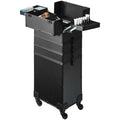 Professional Makeup Train Case Aluminum Extra Large Rolling Black