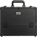 Makeup Train Case 370MM 6 Tier Black Professional Cosmetic Storage Box