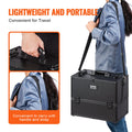 Makeup Train Case 370MM 6 Tier Black Professional Cosmetic Storage Box