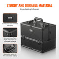 Makeup Train Case 370MM 6 Tier Black Professional Cosmetic Storage Box