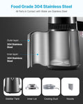 Water Distiller 4L 1750W Stainless Steel Glass Pot Grey