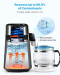 Water Distiller 4L 1750W Stainless Steel Glass Pot Grey