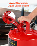 Safety Gas Can 9.5L Type II Red Fuel Storage Stainless Steel