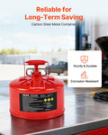 Safety Gas Can 9.5L Type II Red Fuel Storage Stainless Steel