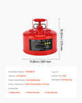 Safety Gas Can 9.5L Type II Red Fuel Storage Stainless Steel