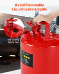 Safety Gas Can 19L Type II Red Gasoline Petrol Fuel Storage