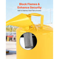 Safety Can, 19 L Type I Yellow Safety Can for Diesel with Stainless Steel Flame Arrester, Self-Closing Lid, and PE Funnel, Carbon Steel Flammable Fuel Storage Container with Ergonomic Handle