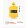 Safety Can, 19 L Type I Yellow Safety Can for Diesel with Stainless Steel Flame Arrester, Self-Closing Lid, and PE Funnel, Carbon Steel Flammable Fuel Storage Container with Ergonomic Handle