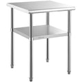 Stainless Steel Work Table 61x61x91.4cm 600lbs Commercial Kitchen