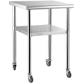 Stainless Steel Work Table 61x61x91.4cm 600lbs Commercial Kitchen
