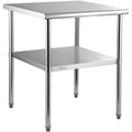 Stainless Steel Work Table 30x30x36in Commercial Food Prep
