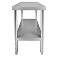Stainless Steel Prep Table, 122 x 46 x 86 cm, 250kg Load Capacity Heavy Duty Metal Worktable with Adjustable Undershelf, Commercial Workstation for Kitchen Restaurant Garage Backyard