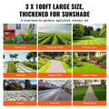 Weed Barrier Landscape Fabric, 3*100FT Heavy Duty Garden Weed Fabric, Woven PP Weed Control Fabric, Driveway Fabric, Geotextile Fabric for Landscaping, Ground Cover, Weed Blocker Weed Mat, Black