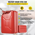 Jerry Fuel Can, 20 L Portable Jerry Gas Can with Flexible Spout System, Rustproof ＆ Heat-resistant Steel Fuel Tank for Cars Trucks Equipment, 2PCS Red