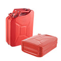 Jerry Fuel Can, 20 L Portable Jerry Gas Can with Flexible Spout System, Rustproof ＆ Heat-resistant Steel Fuel Tank for Cars Trucks Equipment, 2PCS Red