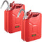Jerry Fuel Can 20L Portable Gas Tank Red Steel 2PCS Rustproof